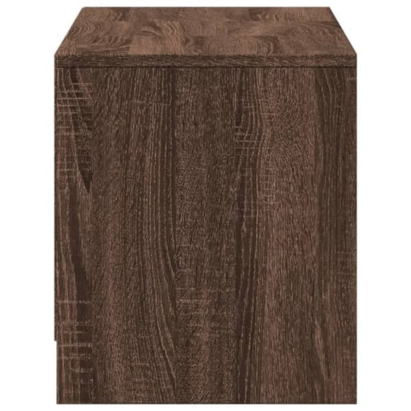 vidaXL TV-taso LED-valoilla ruskea tammi 97x34x40 cm tekninen puu