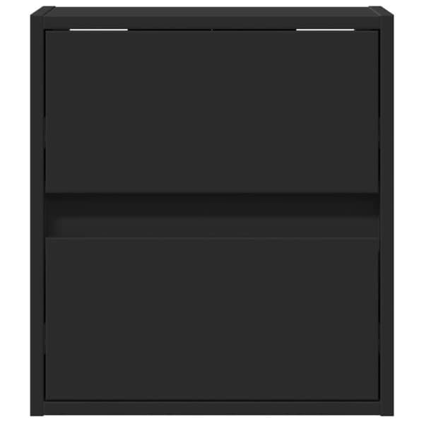 vidaXL Vegghengte TV-benker med LED 2 stk svart 41x31x45 cm