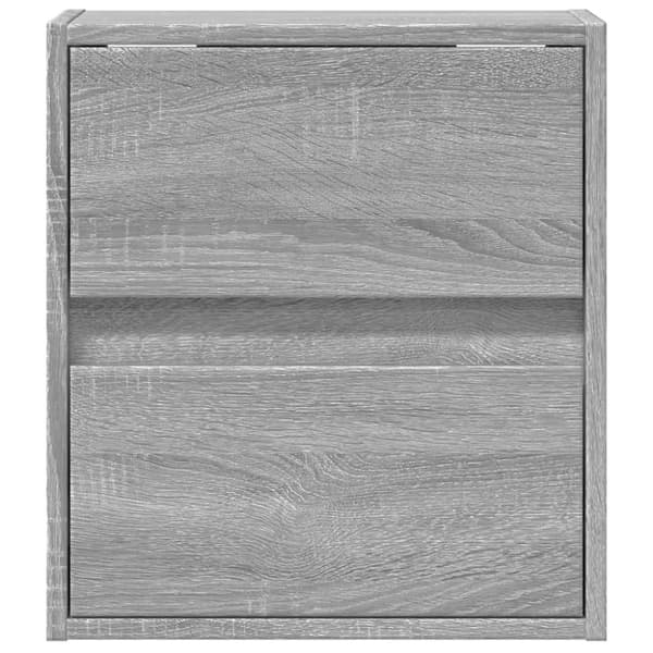 vidaXL Väggmonterad tv-bänk LED 2 st grå sonoma 41x31x45 cm