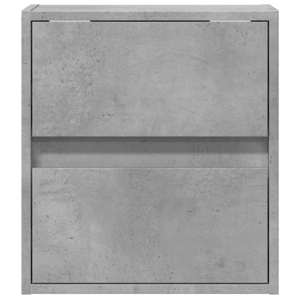 vidaXL Väggmonterad tv-bänk LED betonggrå 41x31x45 cm