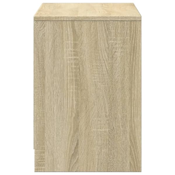 vidaXL TV-benk med LED sonoma eik 100x34x50 cm konstruert tre