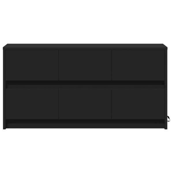vidaXL Tv-bänk med LEDs svart 100x34x50 cm konstruerat trä