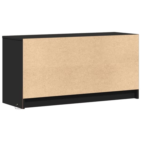 vidaXL Tv-bänk med LEDs svart 100x34x50 cm konstruerat trä