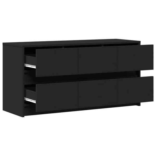 vidaXL Tv-bänk med LEDs svart 100x34x50 cm konstruerat trä