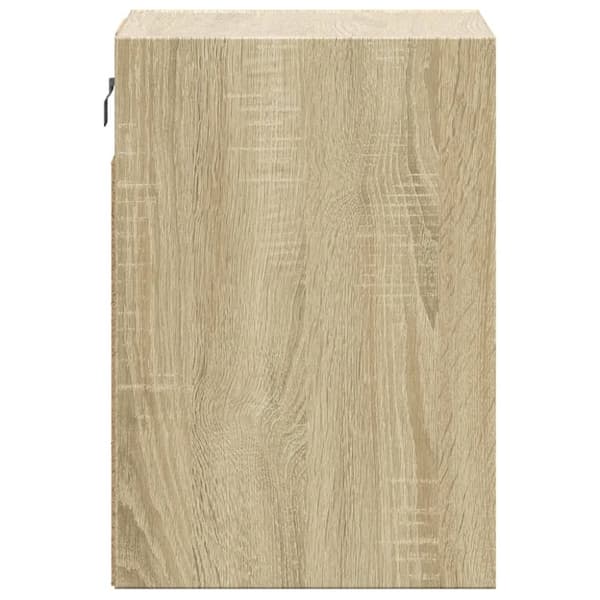 vidaXL Vegghengt TV-benk med LED sonoma eik 41x31x45 cm