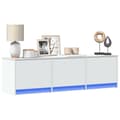 Miniatyrbilde 2 av 11: vidaXL TV-benk med LED hvit 140x34x40 cm konstruert tre