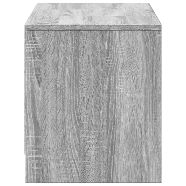 vidaXL tv-bord m. LED-lys 97x34x40 cm konstrueret træ grå sonoma-eg