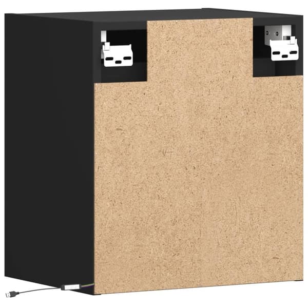 vidaXL væghængte tv-borde 2 stk. med LED-lys 41x31x45 cm sort