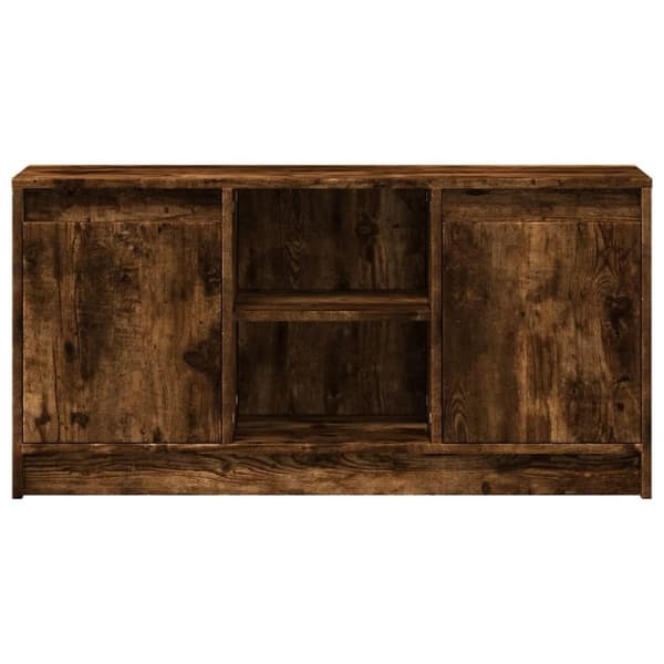 vidaXL TV-taso LED-valoilla savutammi 100x34x50 cm tekninen puu