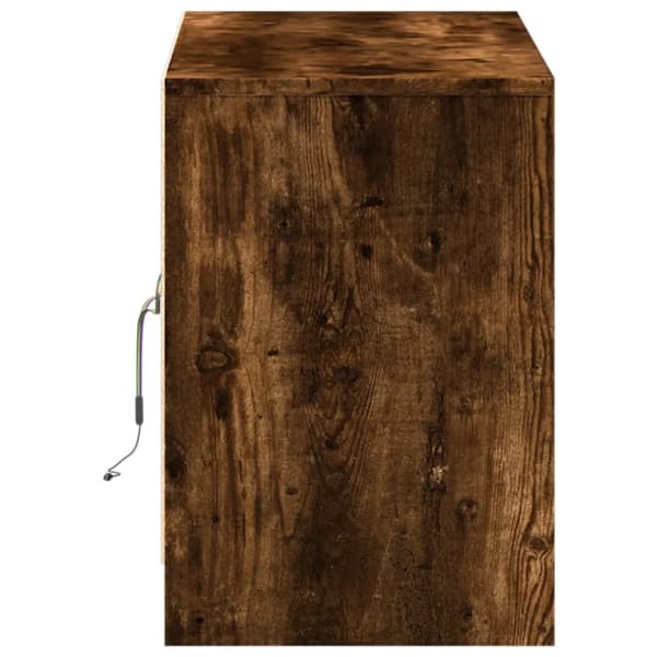 vidaXL TV-taso LED-valoilla savutammi 100x34x50 cm tekninen puu