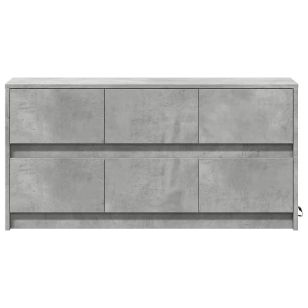 vidaXL TV-benk med LED betonggrå 100x34x50 cm konstruert tre
