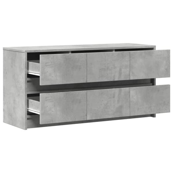 vidaXL TV-benk med LED betonggrå 100x34x50 cm konstruert tre