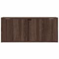 Miniatyrbilde 7 av 11: vidaXL Vegghengt TV-benk med LED brun eik 80x31x35 cm