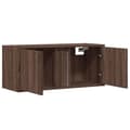 Miniatyrbilde 10 av 11: vidaXL Vegghengt TV-benk med LED brun eik 80x31x35 cm