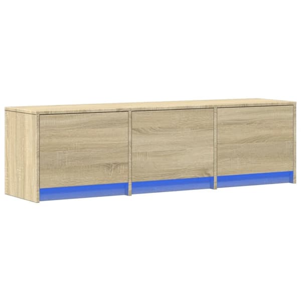 vidaXL TV-benk med LED sonoma eik 140x34x40 cm konstruert tre