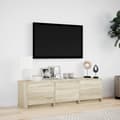 Miniatyrbilde 5 av 11: vidaXL TV-benk med LED sonoma eik 140x34x40 cm konstruert tre