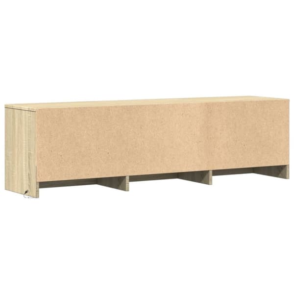 vidaXL TV-benk med LED sonoma eik 140x34x40 cm konstruert tre