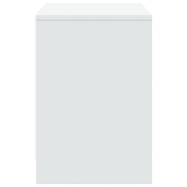vidaXL TV-benk med LED hvit 100x34x50 cm konstruert tre