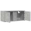 Miniatyrbilde 10 av 11: vidaXL Vegghengt TV-benk med LED-lys betonggrå 80x31x35 cm