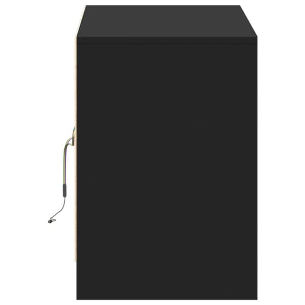 vidaXL TV-taso musta LED-valoilla 100x34x50 cm tekninen puu
