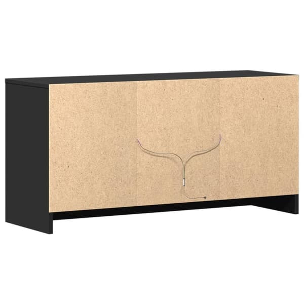 vidaXL TV-taso musta LED-valoilla 100x34x50 cm tekninen puu