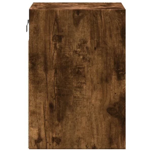 vidaXL TV-seinäkaappi LED-valoilla savutammi 41x31x45 cm