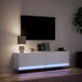 Pikkukuva 6 / 11: vidaXL TV-seinäkaappi LED-valoilla valkoinen 140x31x38 cm