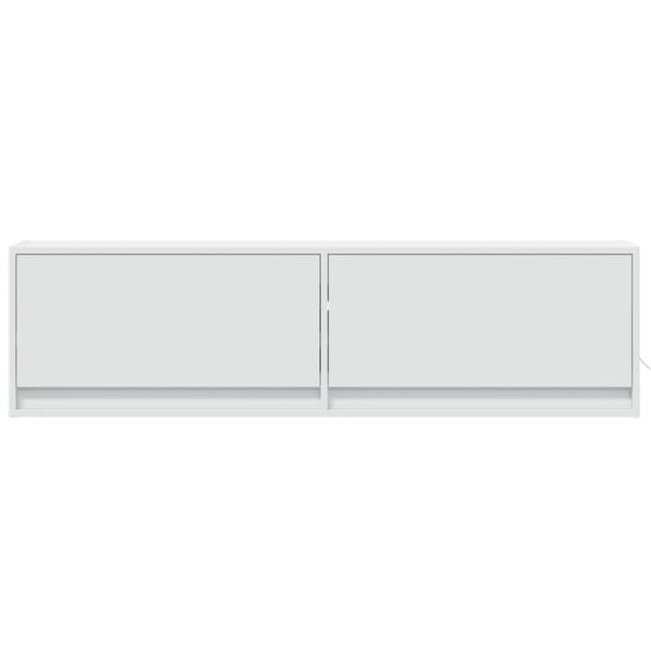 vidaXL TV-seinäkaappi LED-valoilla valkoinen 140x31x38 cm