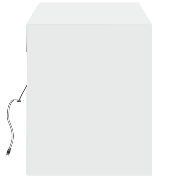 vidaXL TV-seinäkaappi LED-valoilla valkoinen 140x31x38 cm