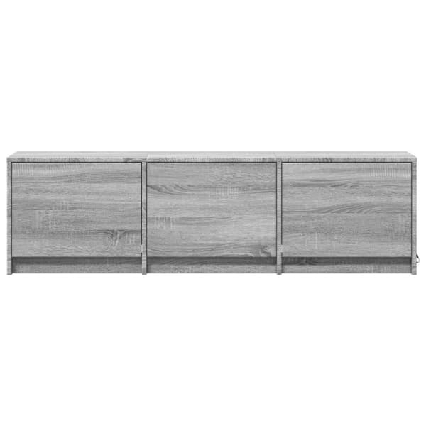 vidaXL tv-bord m. LED-lys 140x34x40 cm konstrueret træ grå sonoma-eg