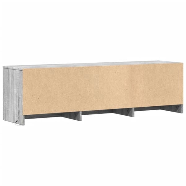 vidaXL tv-bord m. LED-lys 140x34x40 cm konstrueret træ grå sonoma-eg