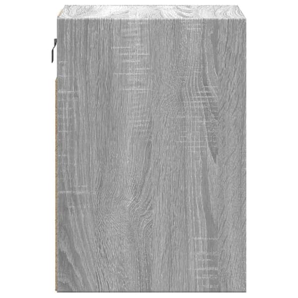 vidaXL TV-seinäkaappi LED-valoilla harmaa Sonoma 41x31x45 cm
