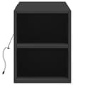 Miniatyrbilde 8 av 11: vidaXL Vegghengt TV-benk med LED svart 135x31x39,5 cm