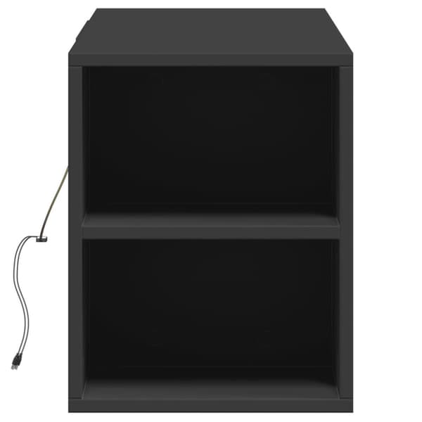 vidaXL Vegghengt TV-benk med LED svart 135x31x39,5 cm