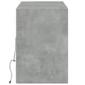 Miniatyrbillede 8 af 11: vidaXL væghængt tv-bord med LED-lys 130x31x45 cm betongrå