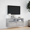 Miniatyrbillede 5 af 11: vidaXL væghængt tv-bord med LED-lys 100x31x45 cm betongrå