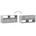 Miniatyrbillede 11 af 11: vidaXL væghængt tv-bord med LED-lys 100x31x45 cm betongrå