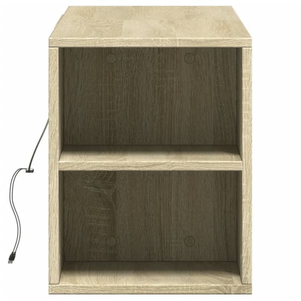vidaXL TV-seinäkaappi LED-valoilla Sonoma-tammi 135x31x39,5 cm