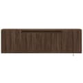 Miniatyrbilde 7 av 11: vidaXL Vegghengt TV-benk med LED brun eik 135x31x39,5 cm