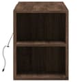 Miniatyrbilde 8 av 11: vidaXL Vegghengt TV-benk med LED brun eik 135x31x39,5 cm