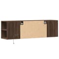 Miniatyrbilde 9 av 11: vidaXL Vegghengt TV-benk med LED brun eik 135x31x39,5 cm