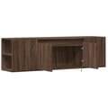 Miniatyrbilde 10 av 11: vidaXL Vegghengt TV-benk med LED brun eik 135x31x39,5 cm