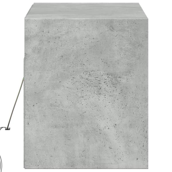 vidaXL Väggmonterad tv-bänk LED betonggrå 100x31x35 cm