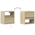Pikkukuva 11 / 11: vidaXL TV-seinäkaapit LED-valoilla 2 kpl Sonoma-tammi 41x31x45 cm