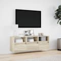 Pikkukuva 5 / 11: vidaXL TV-seinäkaappi LED-valoilla Sonoma-tammi 130x31x45 cm