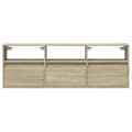 Pikkukuva 7 / 11: vidaXL TV-seinäkaappi LED-valoilla Sonoma-tammi 130x31x45 cm