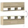 Pikkukuva 11 / 11: vidaXL TV-seinäkaappi LED-valoilla Sonoma-tammi 130x31x45 cm