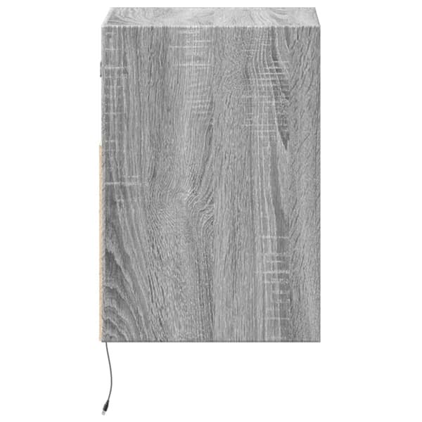 vidaXL Vegghengte TV-benker med LED 2 stk grå sonoma 41x31x45 cm