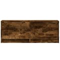 Miniatyrbilde 7 av 11: vidaXL Vegghengt TV-benk med LED røkt eik 100x31x35 cm