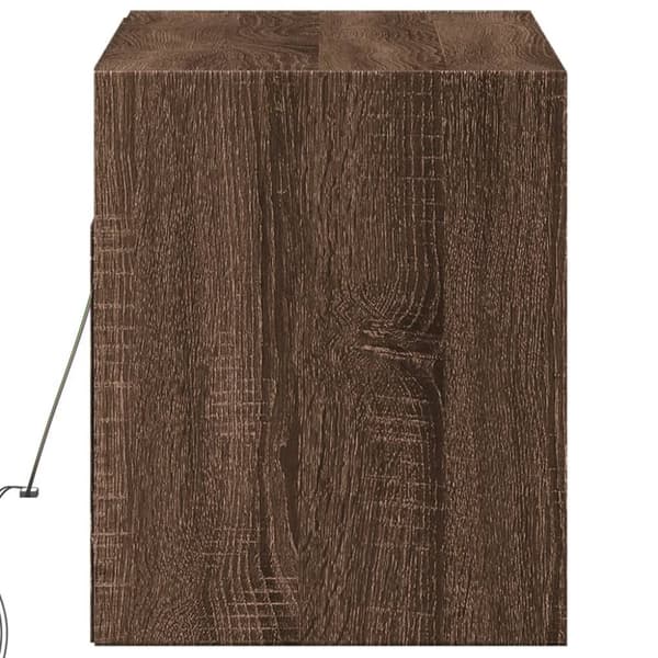 vidaXL TV Veggskap med LED brun eik 100x31x35 cm